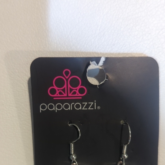 Paparazzi Silver Dangle Earrings - Picture 2 of 5